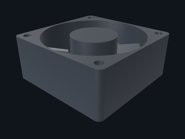 Axial fans: Axial fan, 60 x 25 mm, 3D preview