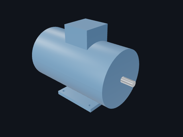 IEC induction motors: IEC 71 induction motor, 0.37 kW 4-pole, 3D preview